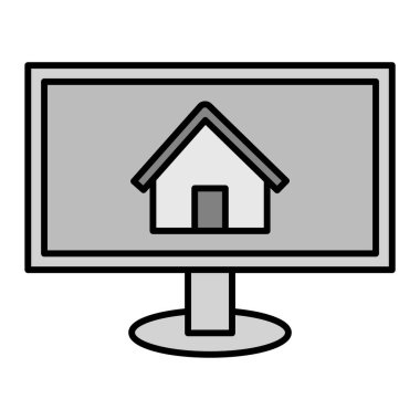 Kimlik simgesinin ana sayfa vektör illüstrasyonu 