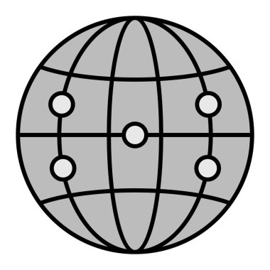 Kimlik simgesinin Globe Netowrk vektör çizimi 