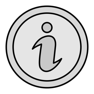 Kimlik simgesinin bilgi vektör illüstrasyonu 