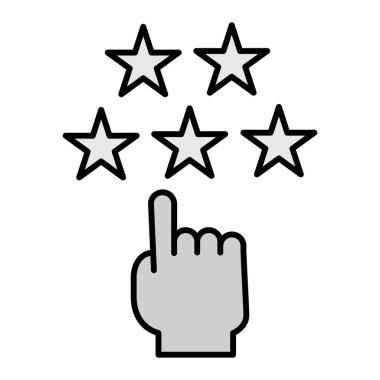 Reyting Vektörü Kabartma Simgesi Tasarımı 