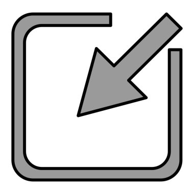 Vektör Kabartma Simgesini Küçült 