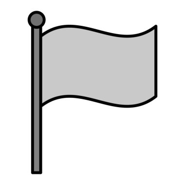 Bayrak Vektörü Şekil Simgesi Tasarımı 