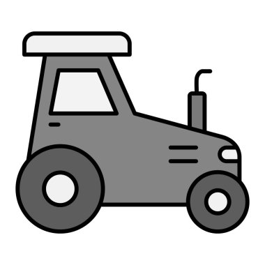 Traktör Vektör Sembol Tasarımı 