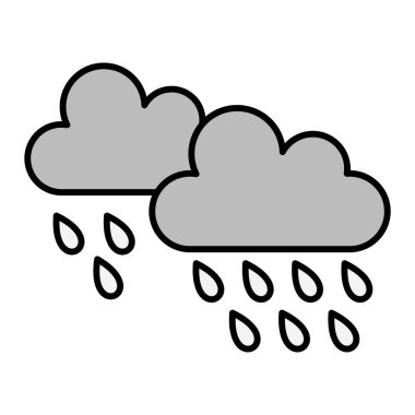 Yağmur vektör glif simge tasarımı 