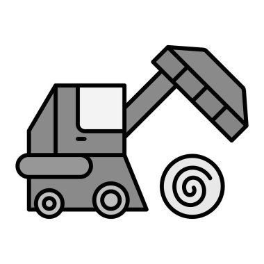 Baler Vektör Şekil Simgesi Tasarımı 