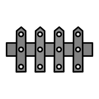 Çit Vektörü Şekil Simgesi Tasarımı 