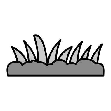 Çim Vektörü Kabartma Simgesi Tasarımı 