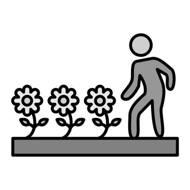 Tarım Vektörü Kabartma Simgesi Tasarımı 