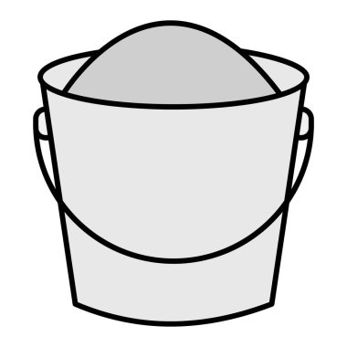 Pail Vektör Şekil Simgesi Tasarımı 