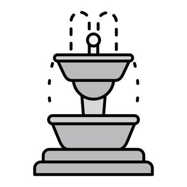 Çeşme Vektörü Şekil Simgesi Tasarımı 