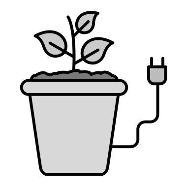 Biyolojik Enerji Vektörü Kabartma Simgesi Tasarımı 