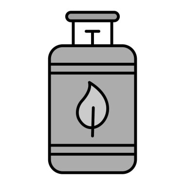 Biyolojik Gaz Vektörü Kabartma Simgesi Tasarımı 