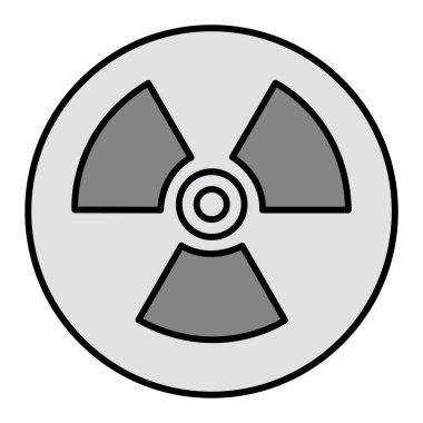 Radyoaktivite Vektörü Kabartma Simgesi Tasarımı 