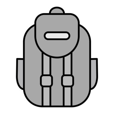 Sırt Çantası Vektör Kabartma Simgesi Tasarımı  