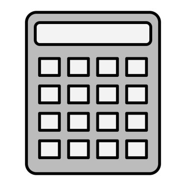 Hesaplayıcı Vektör Kabartma Simgesi Tasarımı  