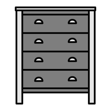 Çekmece Vektörü Şekil Simgesi Tasarımı 