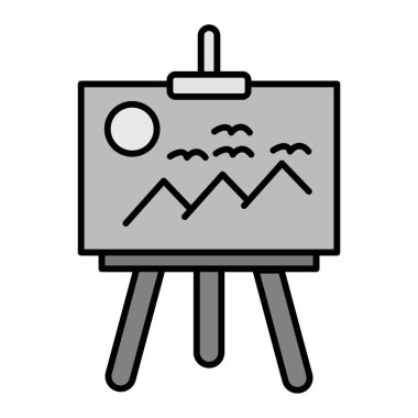 Easel Vektör Kabartma Simgesi Tasarımı 