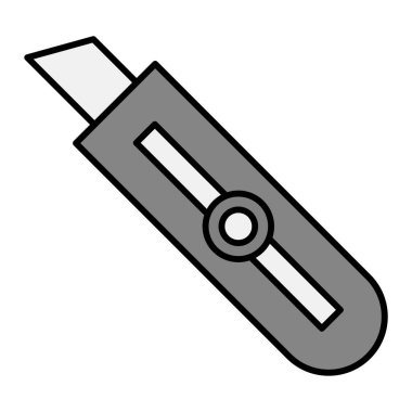  Kağıt Kesici Vektör Kabartma Simgesi Tasarımı 