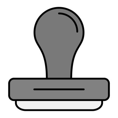 Damga Vektörü Kabartma Simgesi Tasarımı 