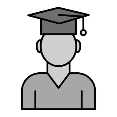 Öğrenci Vektörü Şekil Simgesi Tasarımı 