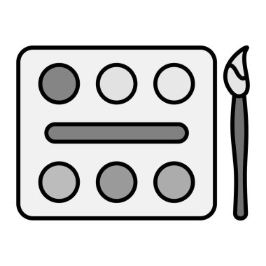 Suluboya Vektörü Şekil Simgesi Tasarımı 