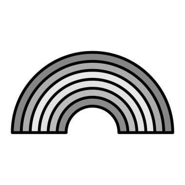 Gökkuşağı Vektörü Şekil Simgesi Tasarımı 