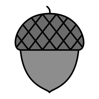 Meşe palamudu Vektörü Şekil Simgesi Tasarımı 