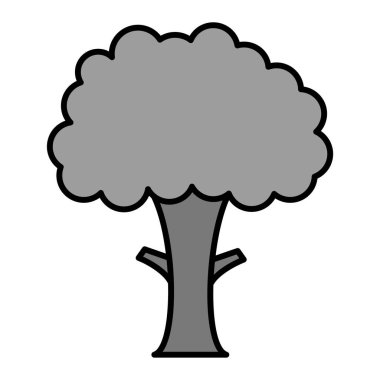 Ağaç Vektörü Şekil Simgesi Tasarımı 