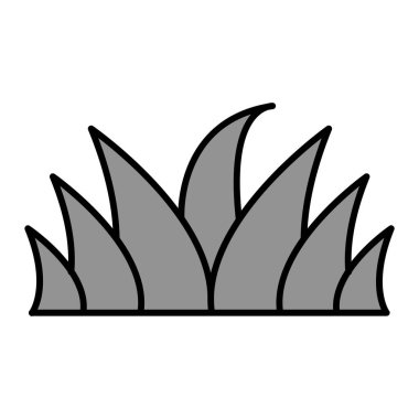 Çim Vektörü Kabartma Simgesi Tasarımı 