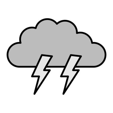 Şimşek Vektörü Şekil Simgesi Tasarımı 
