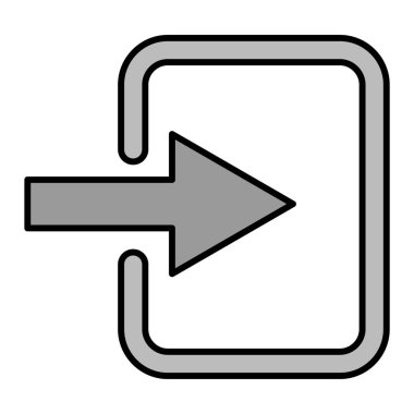 Giriş Vektörü Kabartma Simgesi Tasarımı  