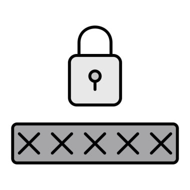 Güvenlik Pin Vektörü Şekil Simgesi Tasarımı  