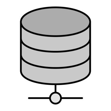 Veri Depolama Vektörü Kabartma Simgesi Tasarımı 