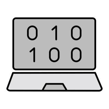 Kodlama Vektörü Kabartma Simgesi Tasarımı 