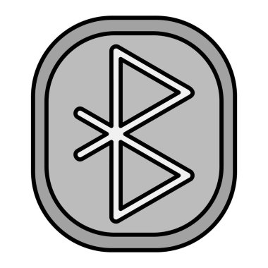 Bluetooth Vektör Kabartma Simgesi Tasarımı 