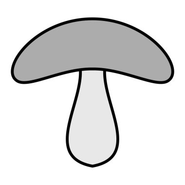 Mantar Vektörü Kabartma Simgesi Tasarımı 