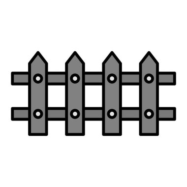 Çit Vektörü Şekil Simgesi Tasarımı 