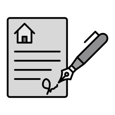 Sözleşme Vektörü Kabartma Simgesi Tasarımı 