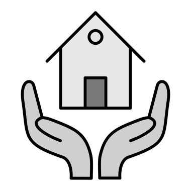 Sigorta Vektörü Kabartma Simgesi Tasarımı 