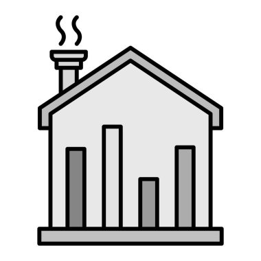 Gayrimenkul İstatistikleri Vektör Sembol Tasarımı 