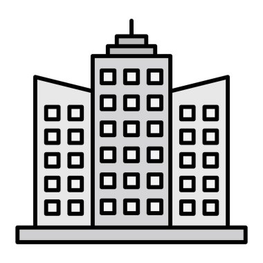 Gökdelen Vektörü Şekil Simgesi Tasarımı 