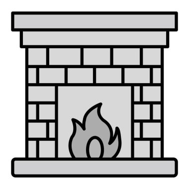 Yanan Vektör Kabartma Simgesi Tasarımı 