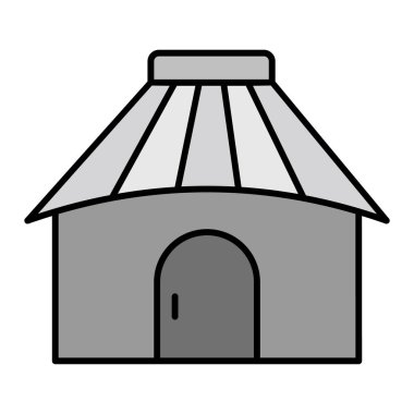 Yurt Vektörü Kabartma Simgesi Tasarımı 