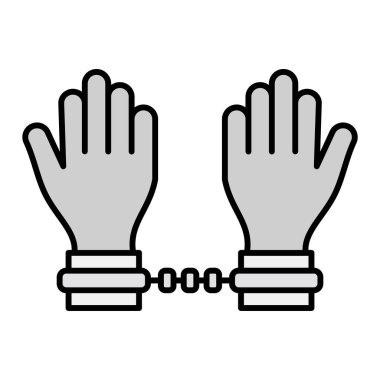 Tutuklama Vektörü Kabartma Simgesi Tasarımı  