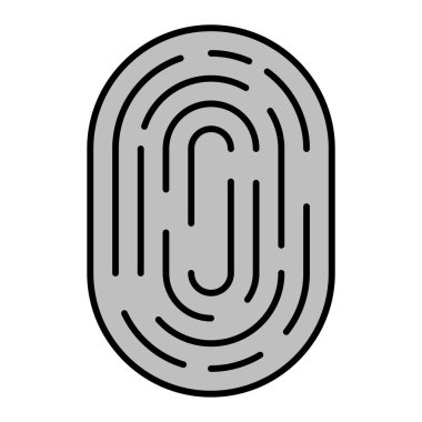 Parmak izi modern ikon vektör çizimi