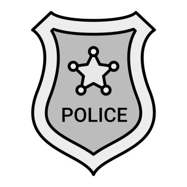 Polis Rozeti Modern ikon vektör illüstrasyonu