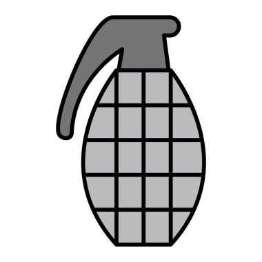 Bir el bombası simgesinin vektör illüstrasyonu