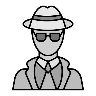 detektif vektör simgesi modern basit grafik tasarımı için düz çizim kavramları