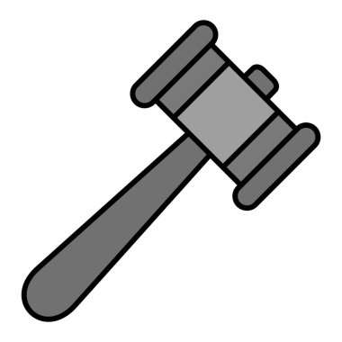 Çekiç simgesi. Web için Yargıç Tokmak vektör simgelerinin düz çizimi