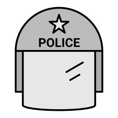 Bir polis simgesinin vektör illüstrasyonu